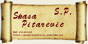 Spasa Pitarević vizit kartica